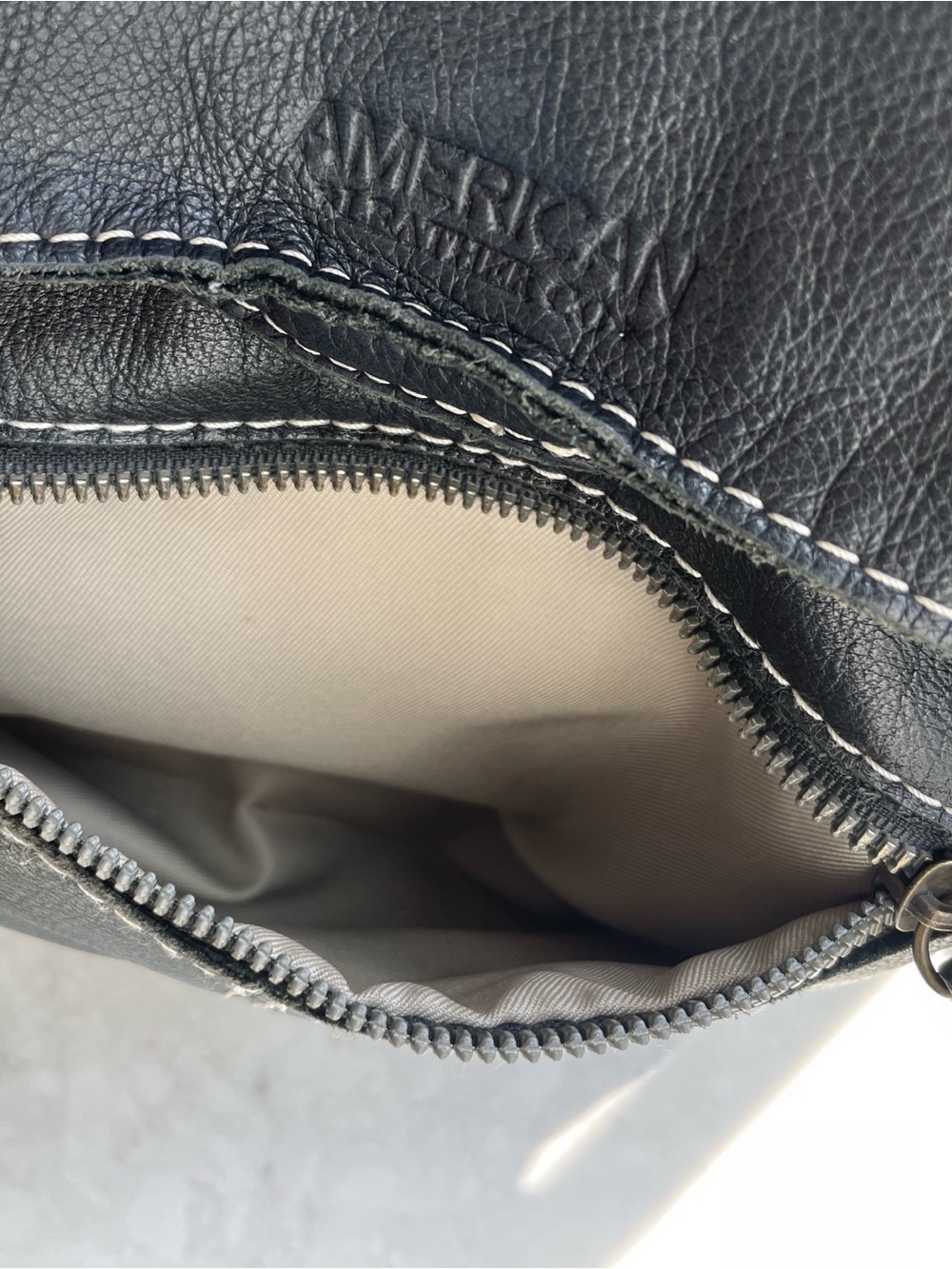 American Leather Co Black Leather Backpack Minimalist Everyday Bag - Picture 10 of 16